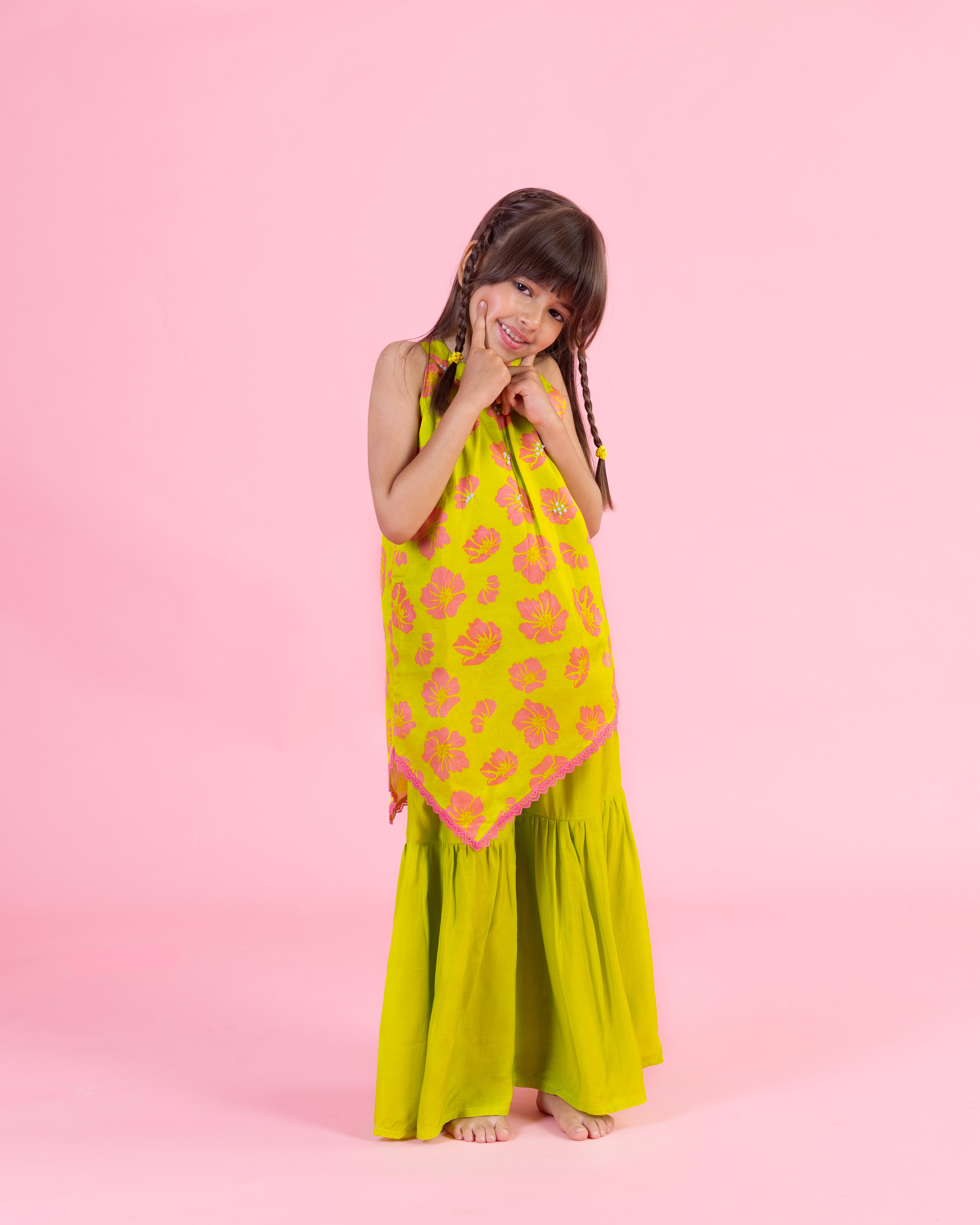 Halter Kurta and sharara set